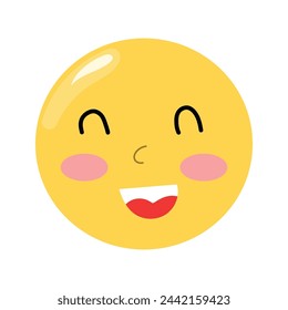 kawaii yellow emoticon design illustration sticker