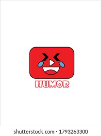 Kawaii youtube button vector illustration design. great for digital assets channel yaoutube humor