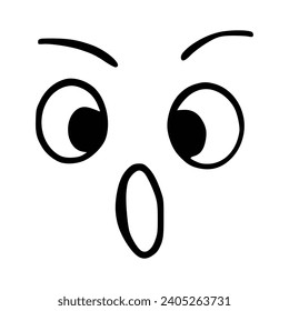 Kawaii's cute face. Manga-style eyes and mouth. Funny cartoon Japanese emoticon in different expressions, Expression anime character and emoticon face illustration. Background. Print.