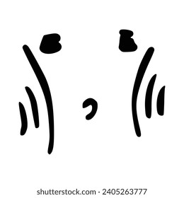 Kawaii's cute face. Manga-style eyes and mouth. Funny cartoon Japanese emoticon in different expressions, Expression anime character and emoticon face illustration. Background. Print.