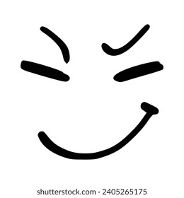 Kawaii's cute face. Manga-style eyes and mouth. Funny cartoon Japanese emoticon in different expressions, mega Big Set. Expression anime character and emoticon face illustration. Background. Print.