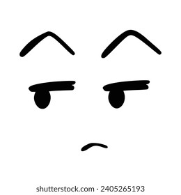 Kawaii's cute face. Manga-style eyes and mouth. Funny cartoon Japanese emoticon in different expressions, mega Big Set. Expression anime character and emoticon face illustration. Background. Print.