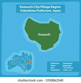 Kawauchi City or Village Region Fukushima Prefecture Map Japan