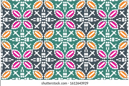 Kawung Batik Motifs, are typical Indonesian batik motifs in the form of spheres similar to the Kawung fruit (a type of coconut or sometimes also regarded as sugar palm or fro) arranged neatly geometri