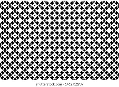 Kawung batik pattern, batik is one of the cultures in Indonesia, suitable for fabrics, motifs, garments, printing, factories, screen printing, etc.vertor, illustration