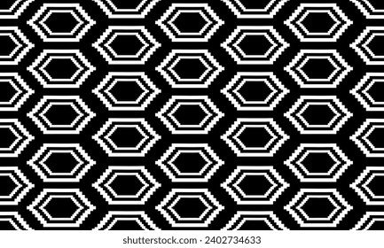 Alfombra De Acento De Tufé Geométrica De Kay. Patrón sin fisuras del vector tribal navajo. Ornamento nativo americano. Decoración de estilo étnico suroeste. Nacimiento geométrico de Boho