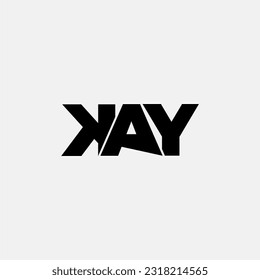 KAY initial letter monogram logo