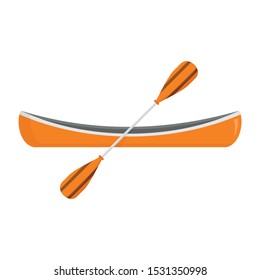 Kayak boat icon. Flat illustration of kayak boat vector icon for web design