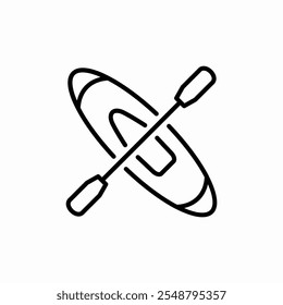 kayak boat icon sign vector