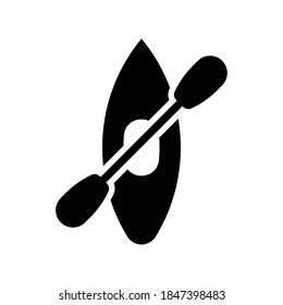 Kayak boat icon. Simple vector graphics