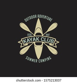 Kayak - Canoe Badge & Logo