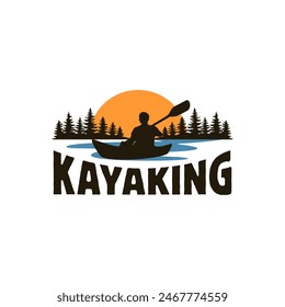 logo de kayak canoe outdoor adventure