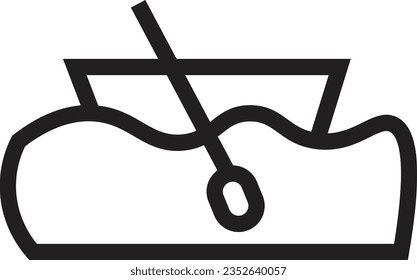 Kayak Canoe Paddle Outline Icon