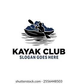 kayak club logo illustration design vector