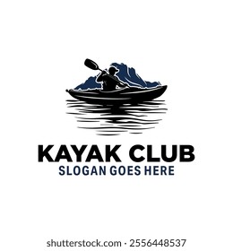 kayak club logo illustration design vector