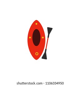 kayak colored illustration. Element of camping icon for mobile concept and web apps. Flat design kayak colored illustration can be used for web and mobile. Premium icon on white background