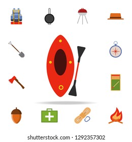 kayak colored illustration icon. Camping icons universal set for web and mobile