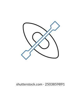 kayak concept line icon. Simple element illustration. kayak concept outline symbol design.