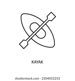 kayak concept line icon. Simple element illustration. kayak concept outline symbol design.