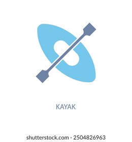 kayak concept line icon. Simple element illustration. kayak concept outline symbol design.