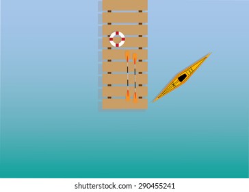 kayak in dock