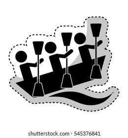 kayak extreme sport icon vector illustration design