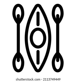 Kayak Flat Icon Isolated On White Background