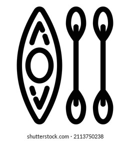 Kayak Flat Icon Isolated On White Background