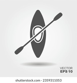Kayak flat icon. Vector EPS Symbol Illustration. Element of camping icon for mobile concept and web apps.