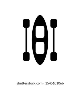 Kayak Icon in Black Color