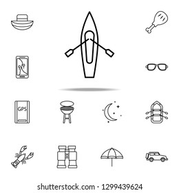kayak icon. Camping icons universal set for web and mobile