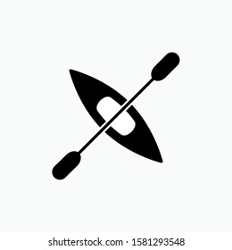 
Kayak Icon. Canoe or Water Sport  Illustration As A Simple Vector Sign & Trendy Symbol for Design, Websites, Presentation or Application.