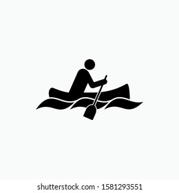
Kayak Icon. Canoe or Water Sport  Illustration As A Simple Vector Sign & Trendy Symbol for Design, Websites, Presentation or Application.