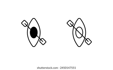 Kayak icon design with white background stock illustration