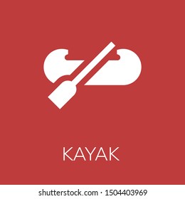  Kayak icon. Editable  Kayak icon for web or mobile.