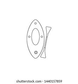kayak icon. Element of camping for mobile concept and web apps icon. Outline, thin line icon for website design and development, app development