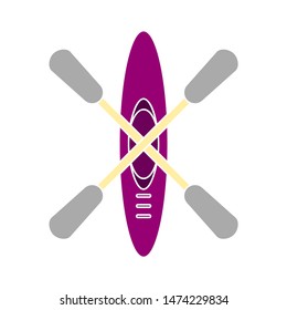 kayak icon. flat illustration of kayak vector icon. kayak sign symbol