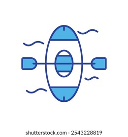 Kayak icon isolated on a white background. Vector illustration.