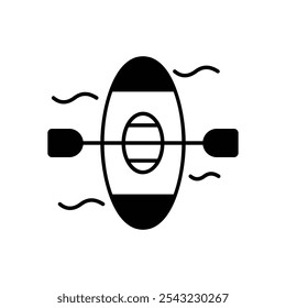 Kayak icon isolated on a white background. Vector illustration.