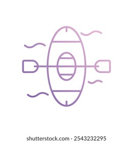 Kayak icon isolated on a white background. Vector illustration.