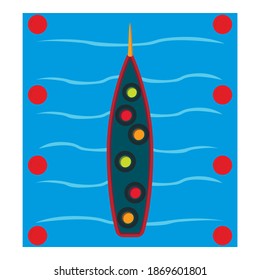 Kayak icon. Isometric illustration of kayak vector icon for web