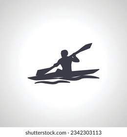 kayak icon. kayaking isolated icon.