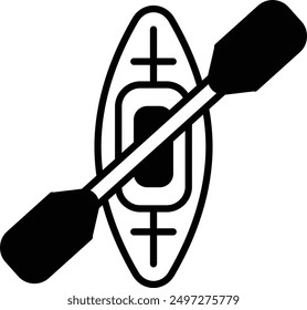 A Kayak icon in line style.