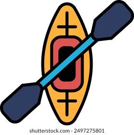 A Kayak icon in line style.