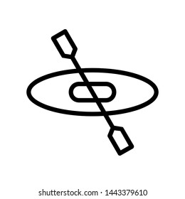 Kayak icon. Line style. Vector illustration