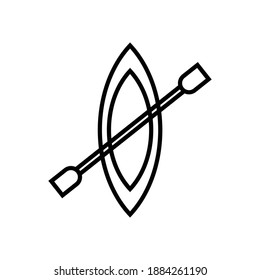 kayak icon line style vector for your element design
