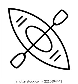 Kayak Icon Logo Design Vector Template Illustration Sign And Symbol Pixels Perfect