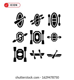 kayak icon or logo isolated sign symbol vector illustration - Collection of high quality black style vector icons
