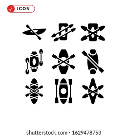 kayak icon or logo isolated sign symbol vector illustration - Collection of high quality black style vector icons

