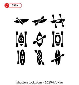 kayak icon or logo isolated sign symbol vector illustration - Collection of high quality black style vector icons

